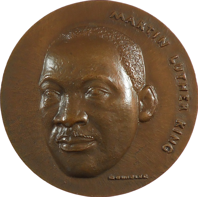 1969 USA Martin Luther King Nobel Peace Prize 68mm bronze medal EF