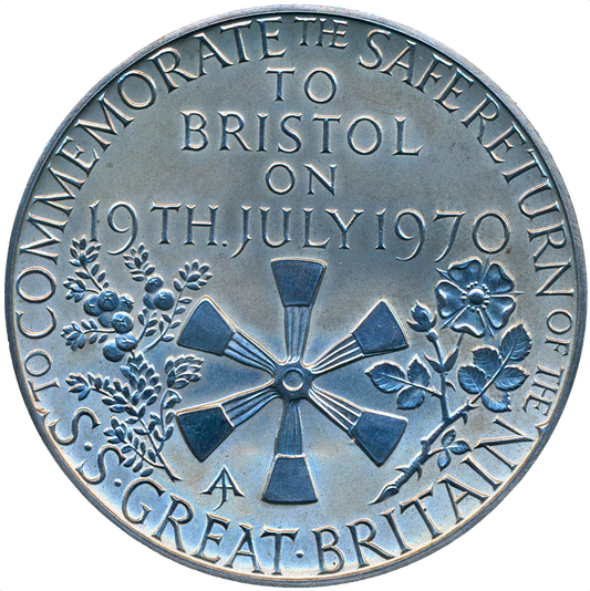 1970 SS Great Britain returns to Bristol 38.5mm silver