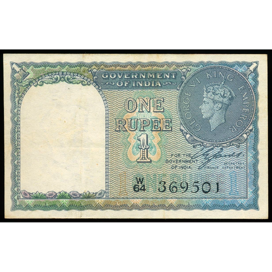 INDIA P.25a 1940 1 Rupee EF W64