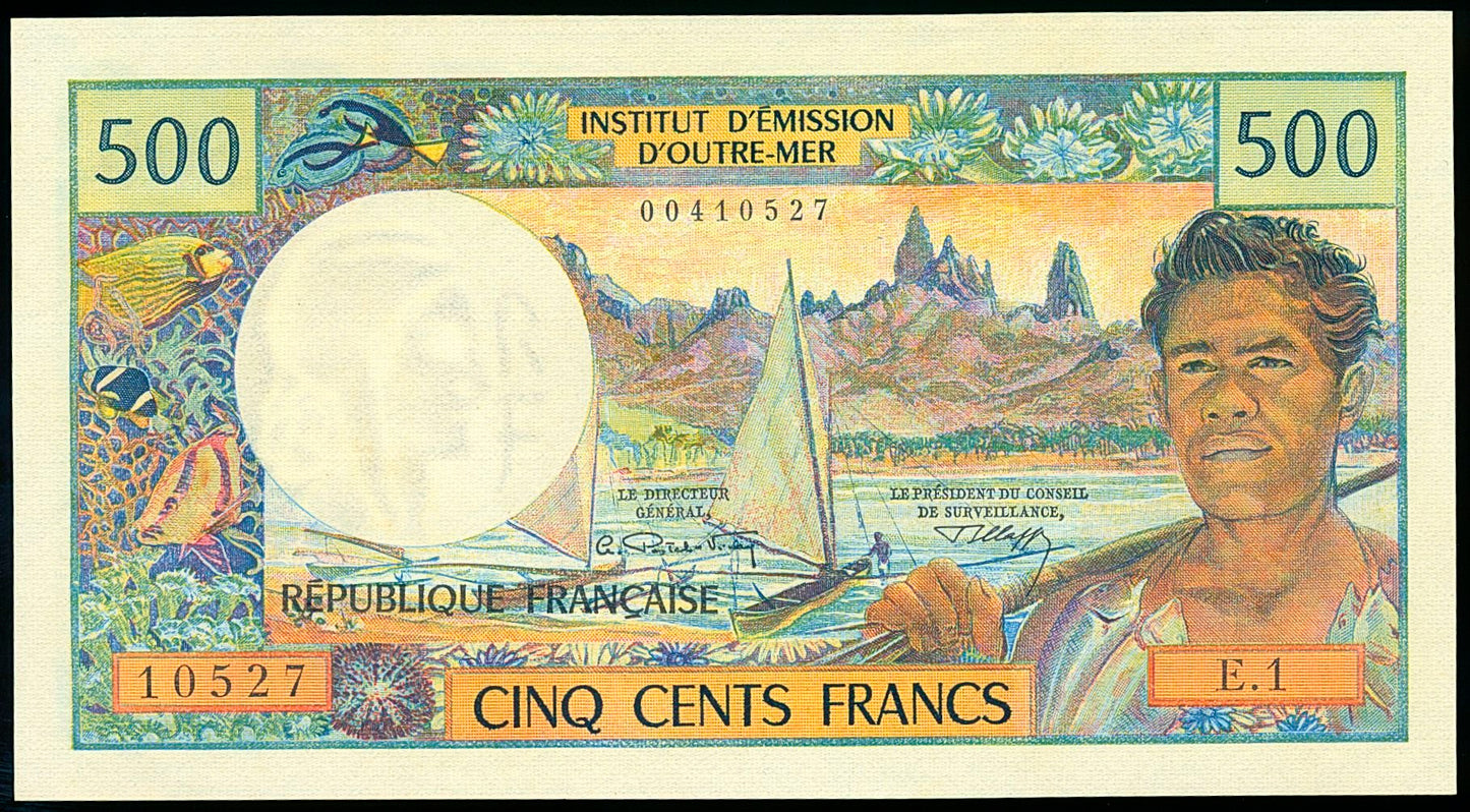 TAHITI p.25a 1970 500 francs GEM UNC 65 EPQ