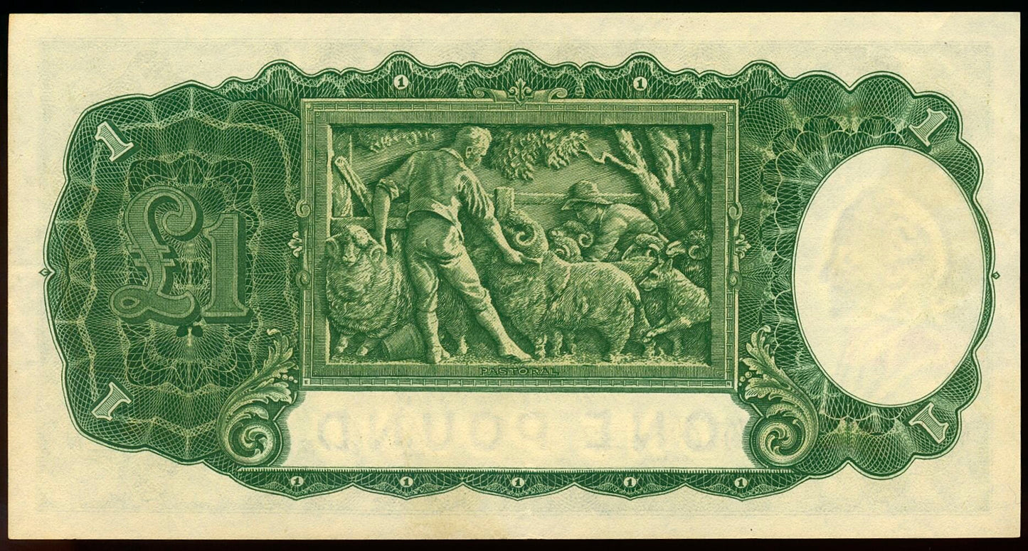 AUSTRALIA P.26b 1938-1952 £1 J33 AUNC 53 EPQ