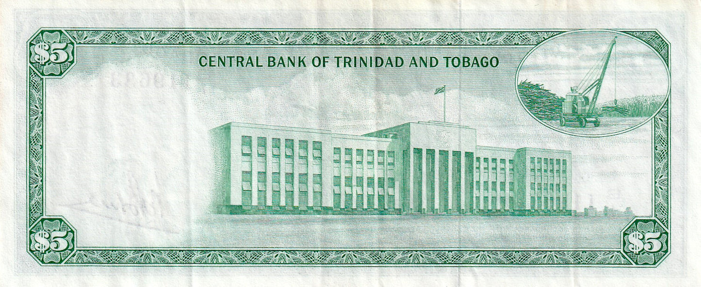 TRINIDAD & TOBAGO P.27c 1964 5 Dollars EF 40