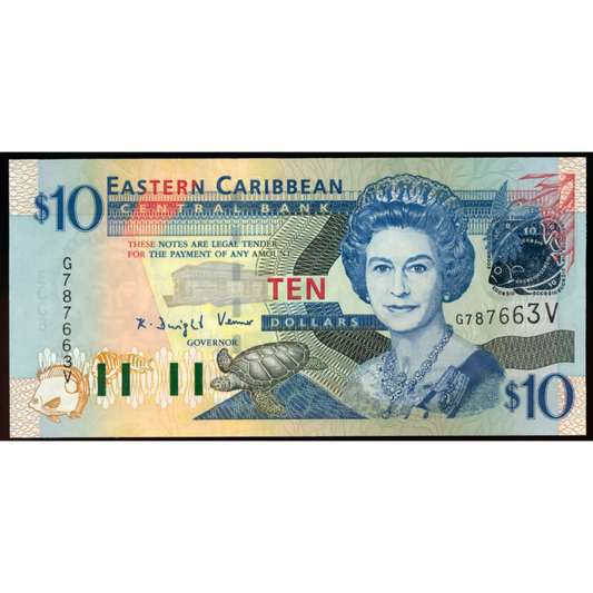 EAST CARIBBEAN P.43v Suffix V St Vincent 2003 $10 UNC