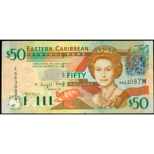 EAST CARIBBEAN P.45m Suffix M Montserrat 2003 $50 NEF