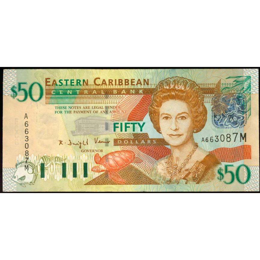 EAST CARIBBEAN P.45m Suffix M Montserrat 2003 $50 NEF