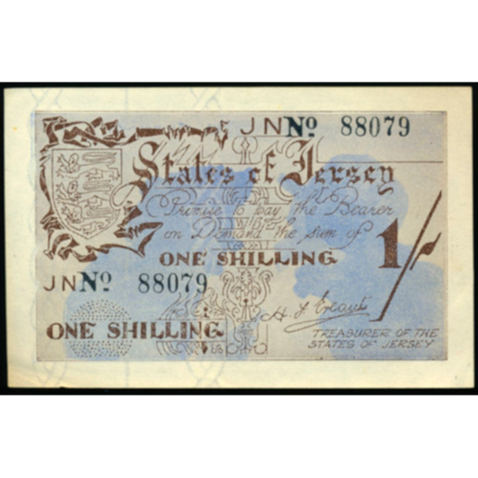 JE2 The States of Jersey 1942 1 Shilling GEF