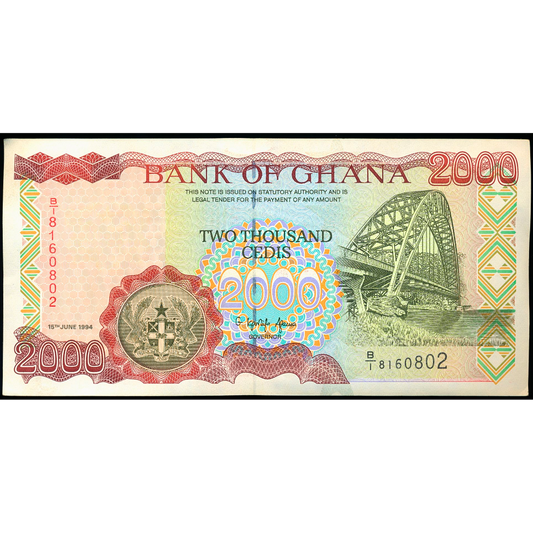 GHANA P.30a 1994 2000 Cedis AUNC