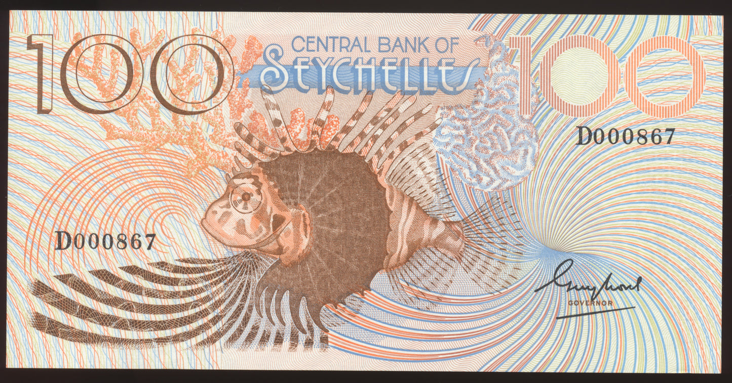SEYCHELLES P.31a 1983 10 Rupees UNC low serial number