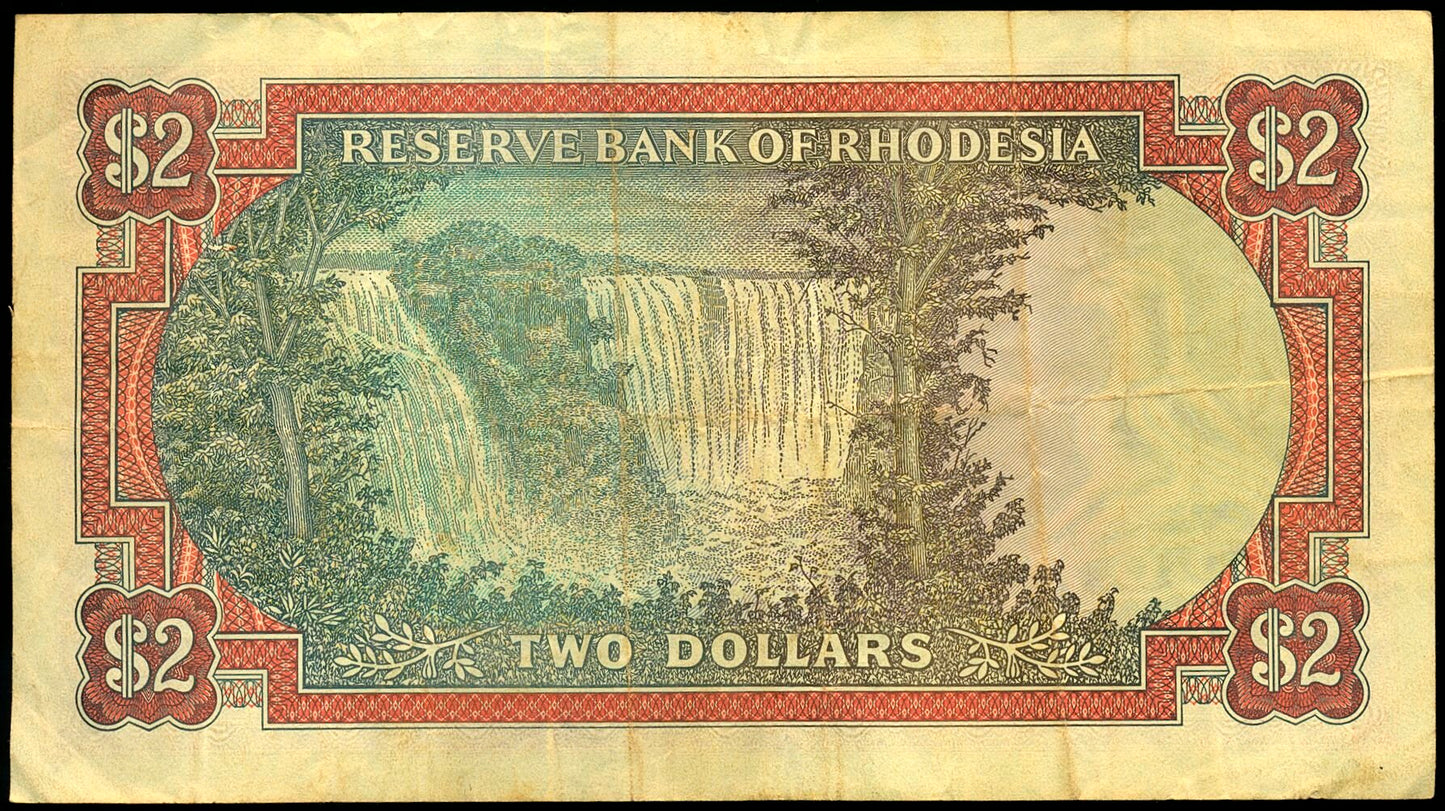 RHODESIA P.31d 1979 2 dollars EF