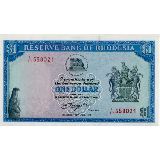 RHODESIA P.34c 1978 1 dollar UNC