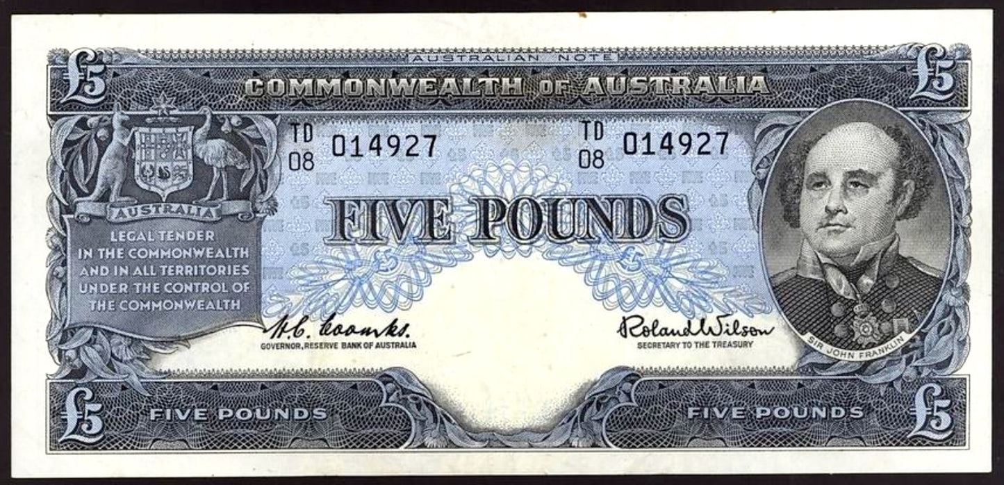 AUSTRALIA P.35 1960-1965 £5 EF TD