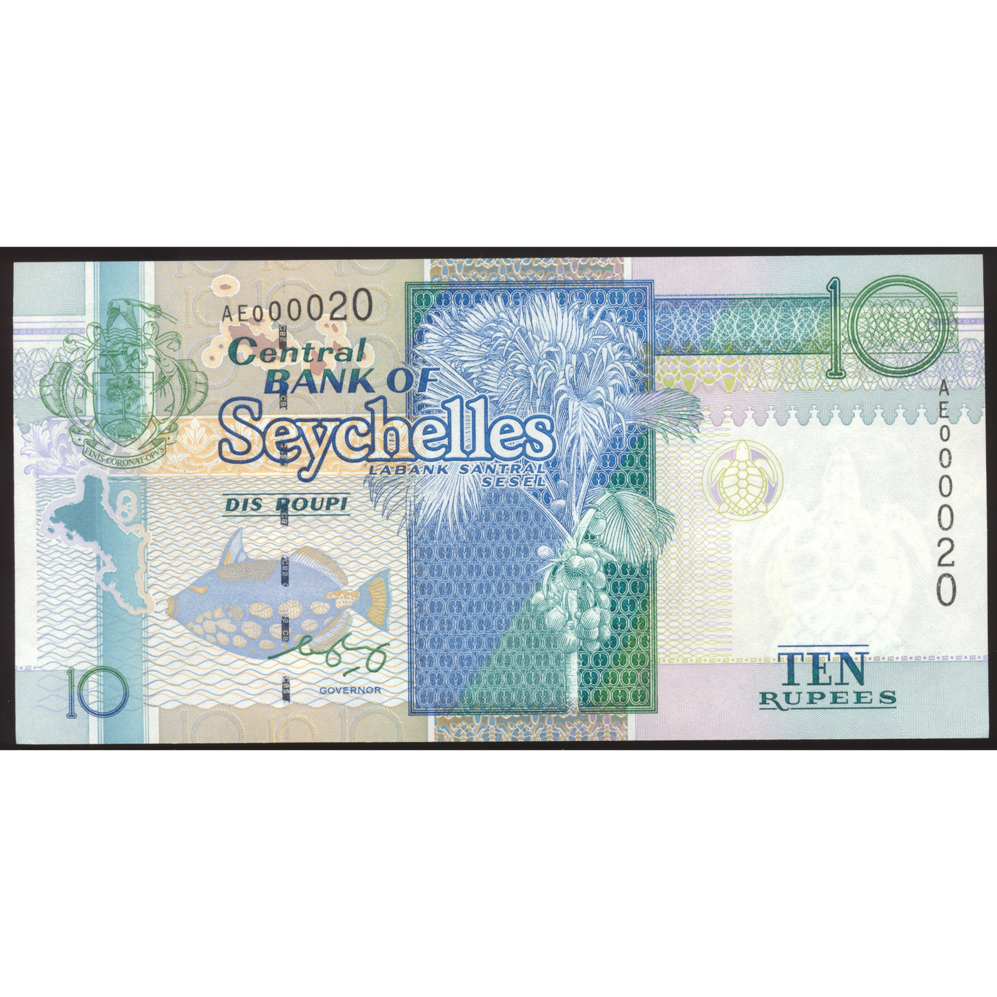 SEYCHELLES P.36b 1998-2008 50 Rupees UNC very low serial number