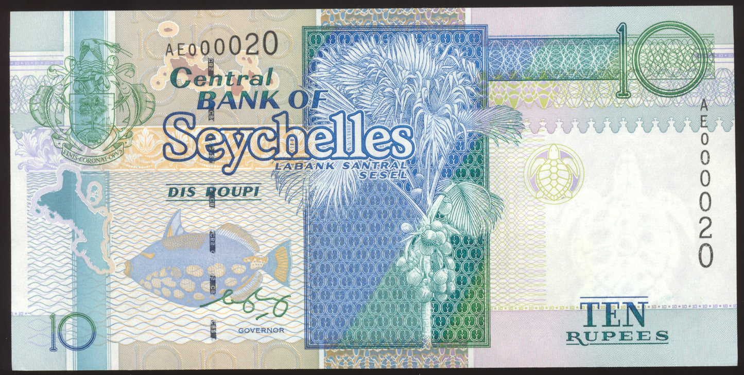 SEYCHELLES P.36b 1998-2008 50 Rupees UNC very low serial number