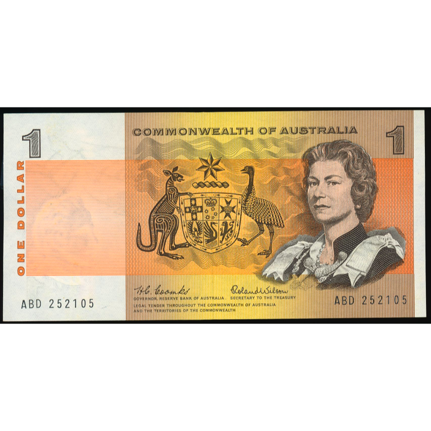 AUSTRALIA P.37a 1966 $1 UNC ABD