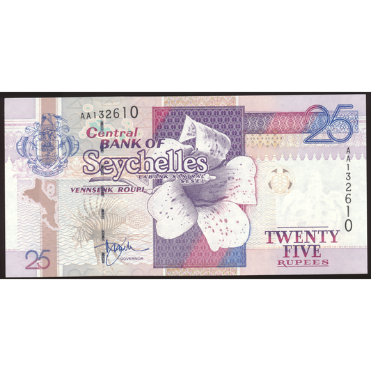 SEYCHELLES P.37a 1998-2008 25 Rupees UNC AA