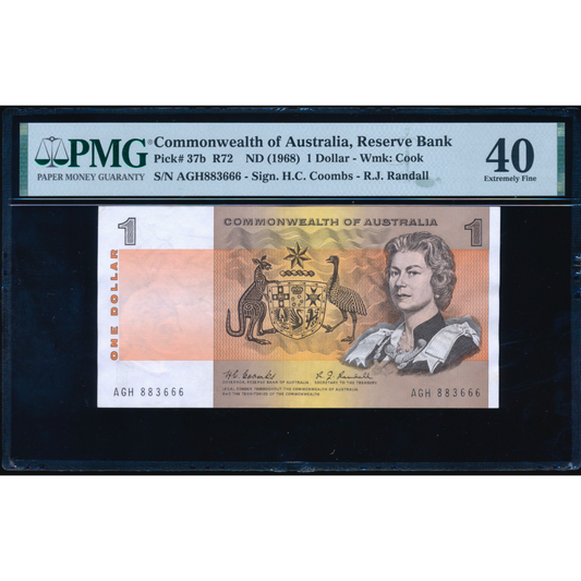 AUSTRALIA P.37b 1968 $1 EF 40 AGH
