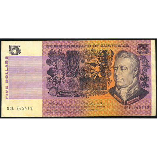 AUSTRALIA P.39b 1969 $5 NEF NGL