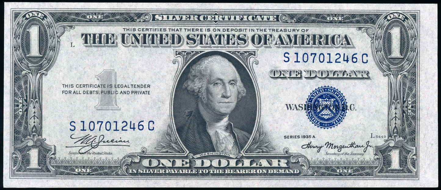 USA P.416a Series 1935A Silver Certificate $1 UNC