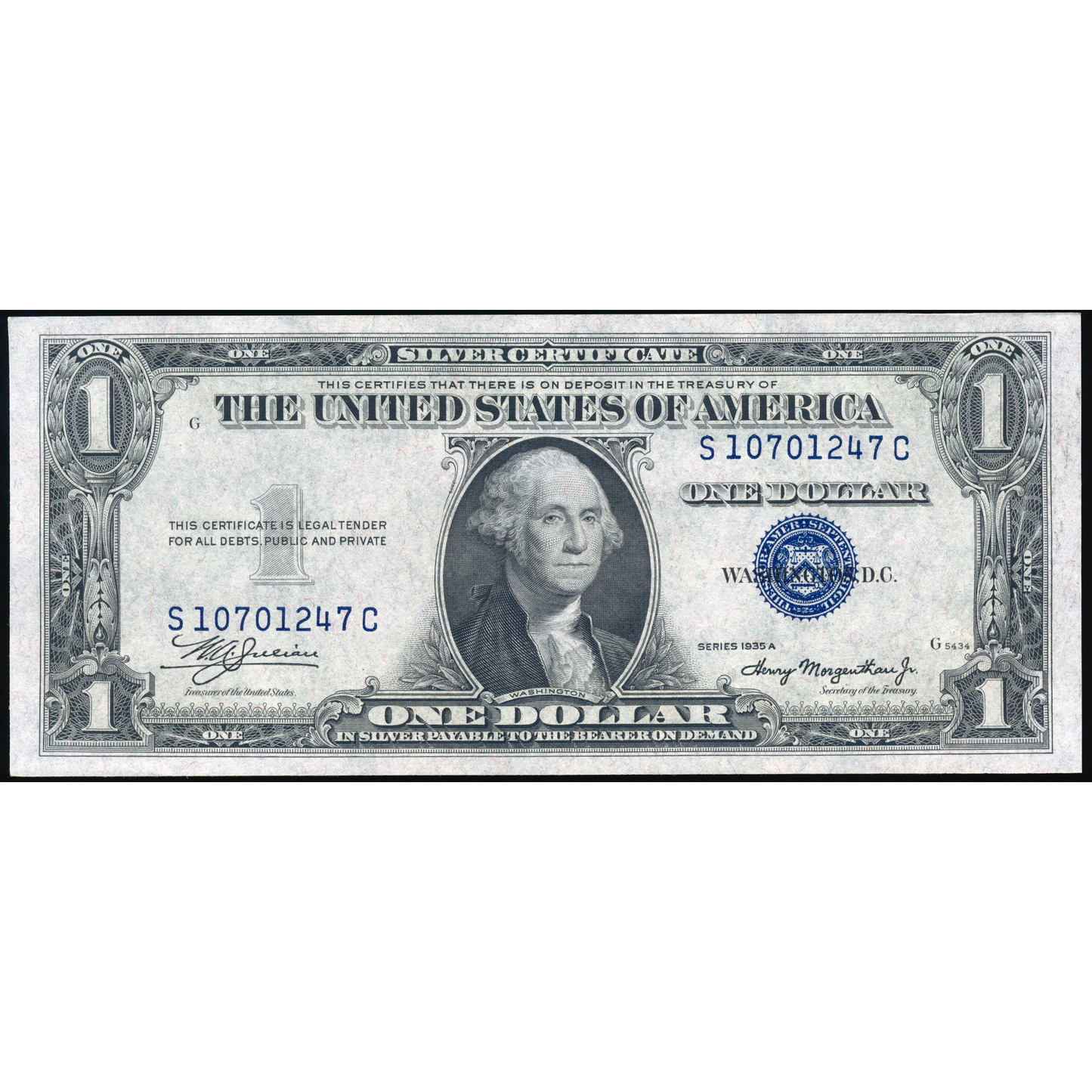 USA P.416a Series 1935A Silver Certificate $1 UNC