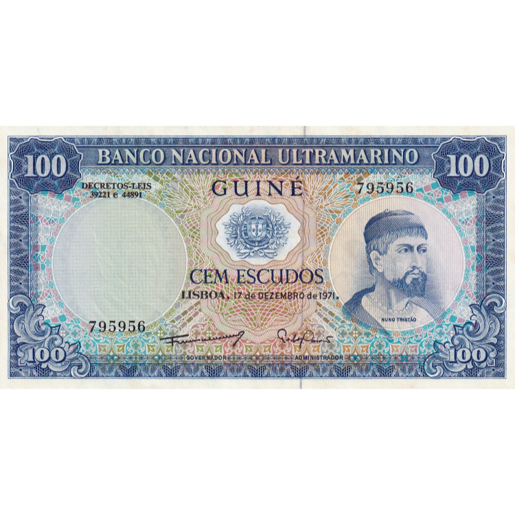 PORTUGUESE GUINEA P.45 1971 100 Escudos UNC