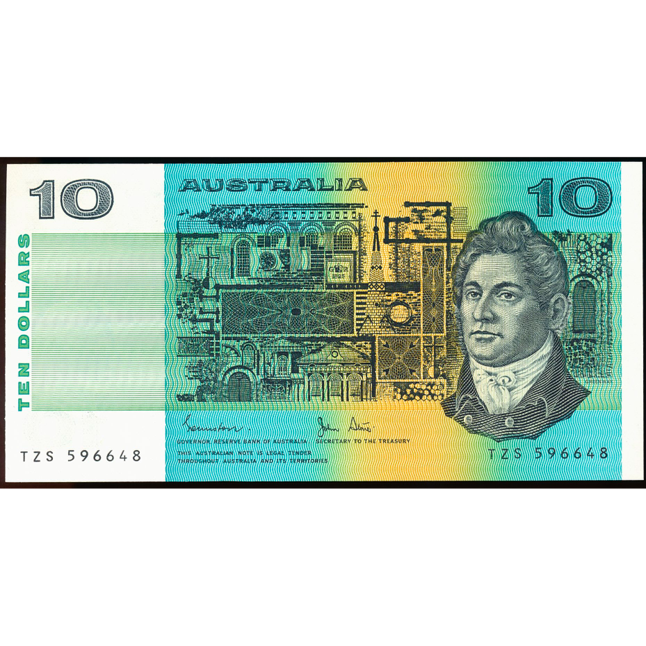AUSTRALIA P.45d 1983 $10 UNC TZS