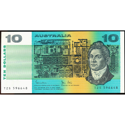 AUSTRALIA P.45d 1983 $10 UNC TZS