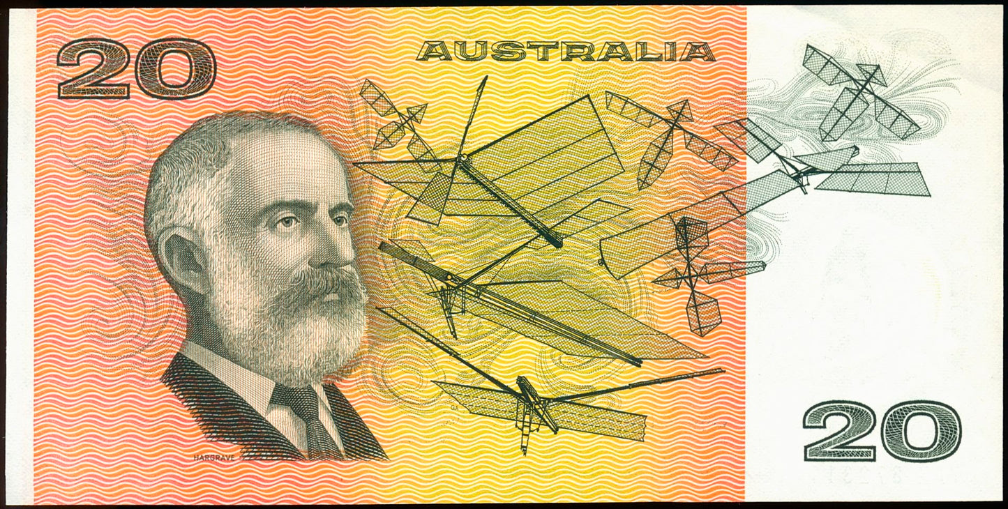 AUSTRALIA P.46c 1979 $20 CHOICE AUNC 58 EPQ