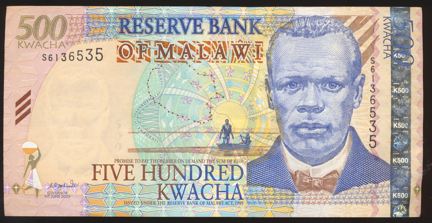 MALAWI P.48 2001 500 Kwacha EF