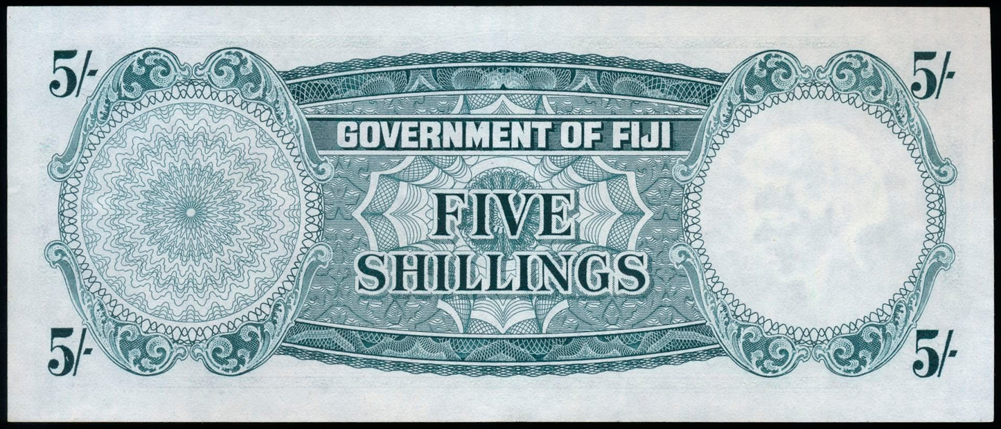 FIJI P.51d 1964 5 Shillings AUNC C/11