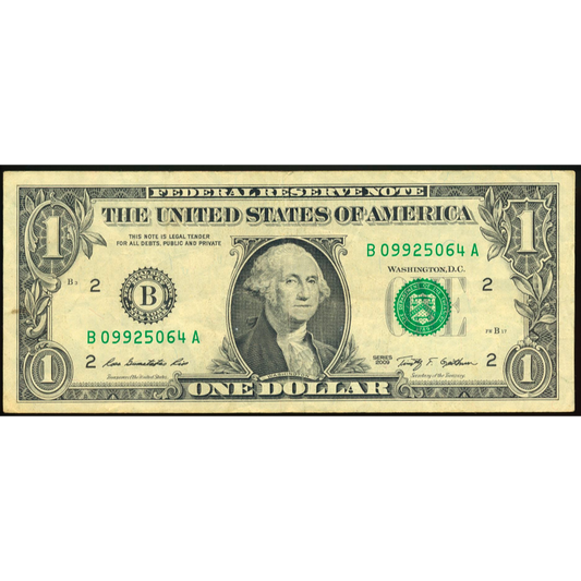 USA P.530 Series 2009 Federal Reserve $1 GVF