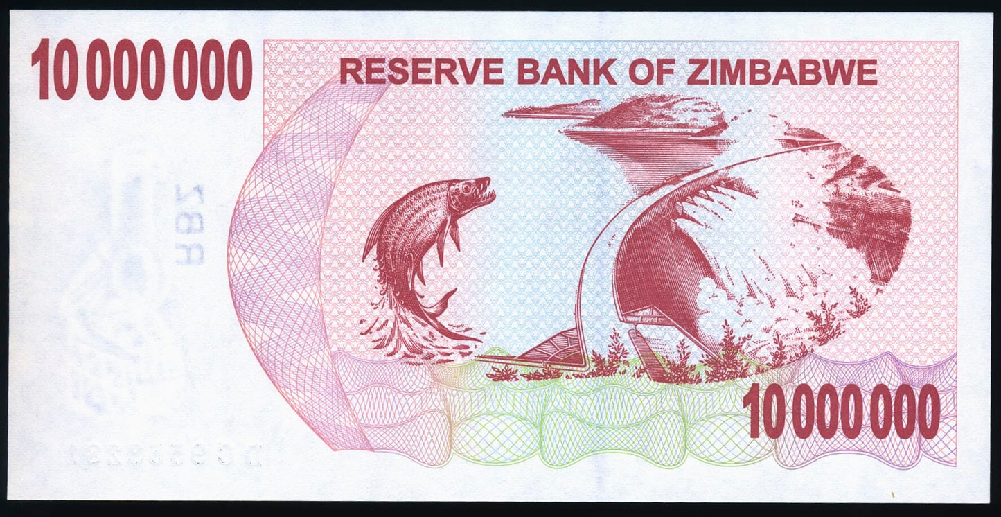 ZIMBABWE P.55b 2008 10,000,000 Dollars UNC