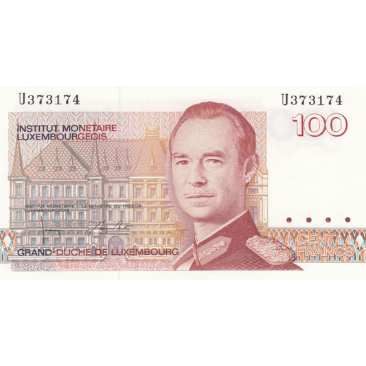 LUXEMBOURG P.58b 1986 100 Francs UNC