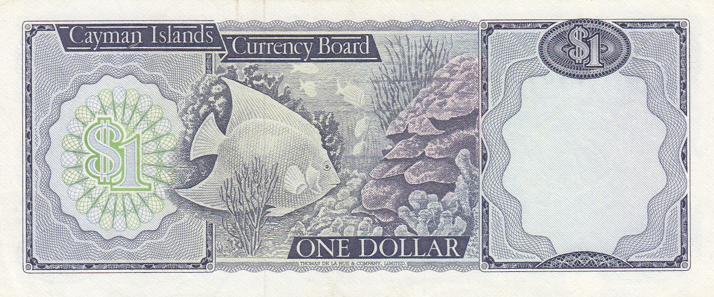 CAYMAN ISLANDS P.5c 1985 $1 AUNC A/4