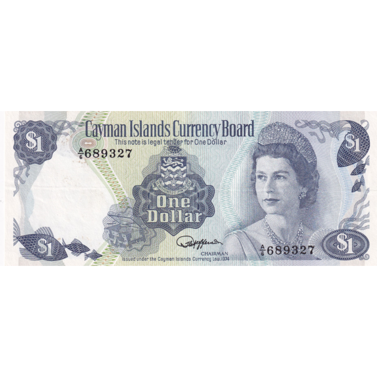 CAYMAN ISLANDS P.5e 1985 $1 GEF A/6