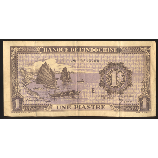 FRENCH INDO-CHINA P.60 1942-1945 1 Piastre