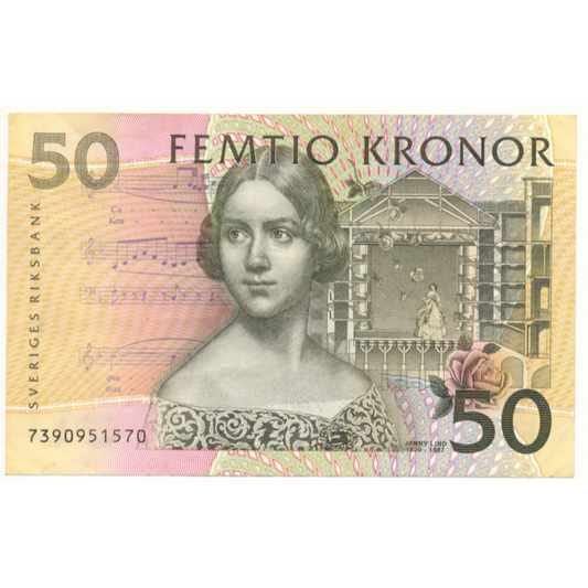 SWEDEN P.62a 1996 50 Kronor EF