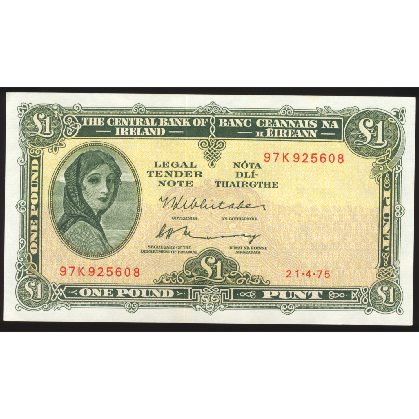 IRELAND P.64c 1971 £1 UNC
