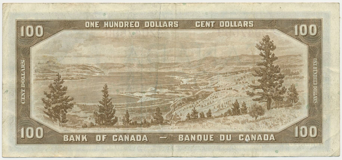 CANADA P.72b BC-35b 1954 $100 Beattie, Coyne A/J VF 30