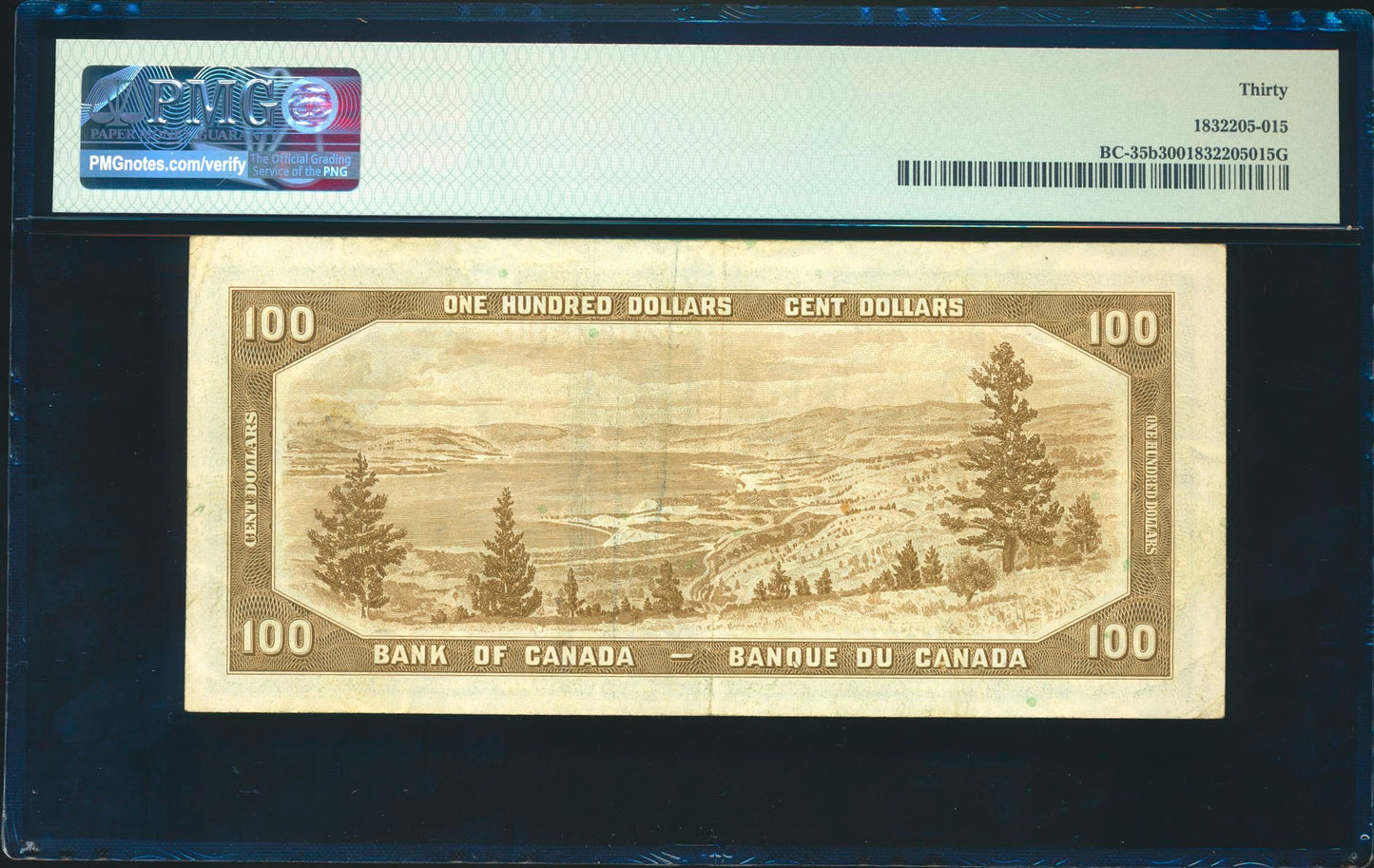 CANADA P.72b BC-35b 1954 $100 Beattie, Coyne A/J VF 30