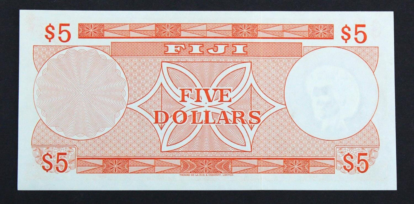 FIJI P.73c 1974 $5 Gem UNC 66 EPQ