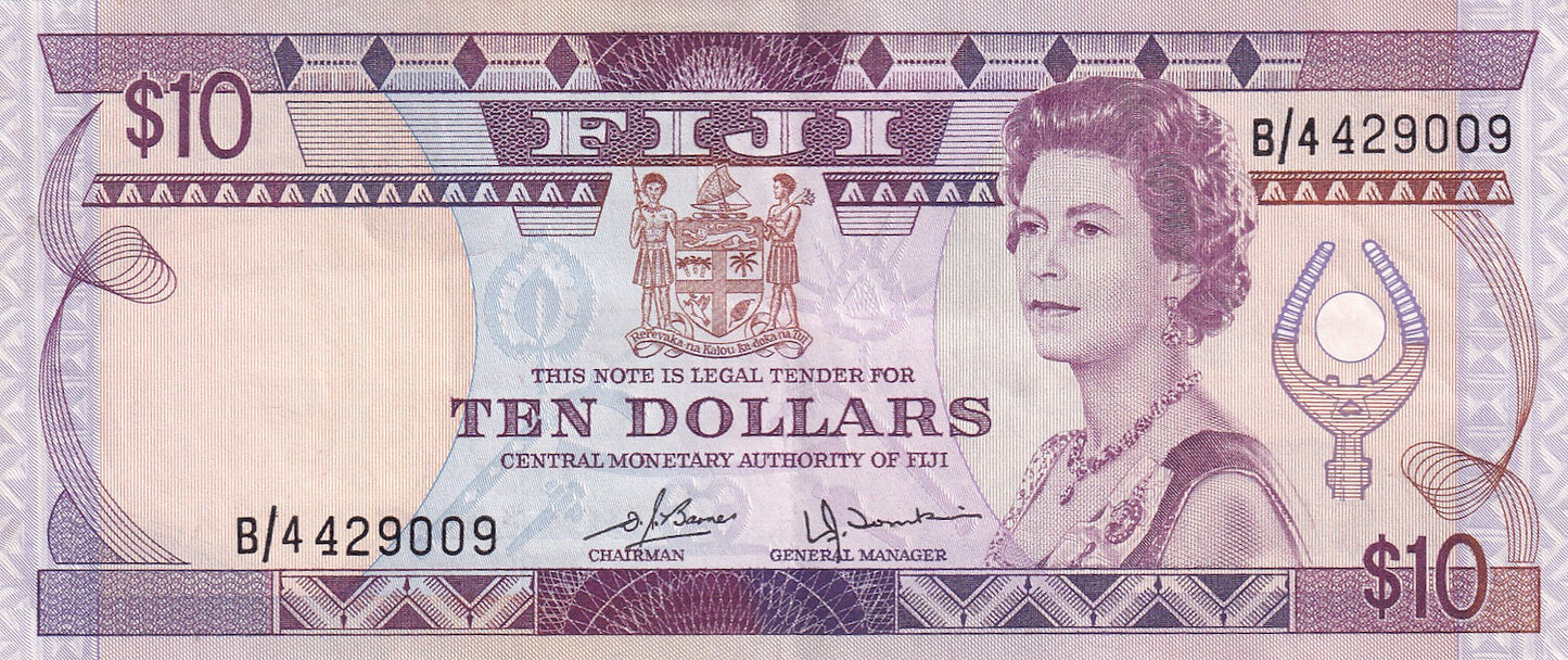 FIJI P.79a 1980 $10 EF 40