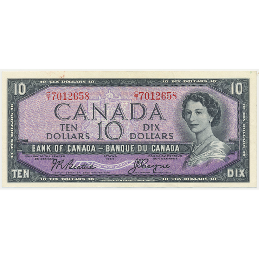 CANADA P.79a 1954 $10 Beattie, Coyne EF C/T