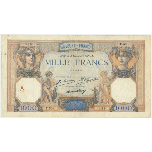 FRANCE P.79c France 1937 1000Fr Rousseau, Boyer, Strohl GF