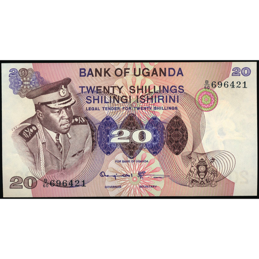 UGANDA P.7c 1973 20 Shillings UNC