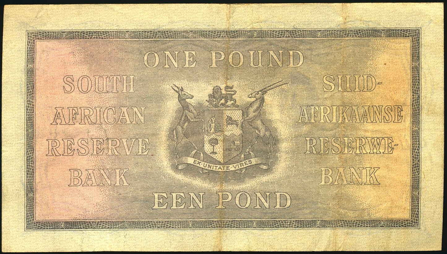 SOUTH AFRICA P.84c 1936 1 Pound NEF A/59