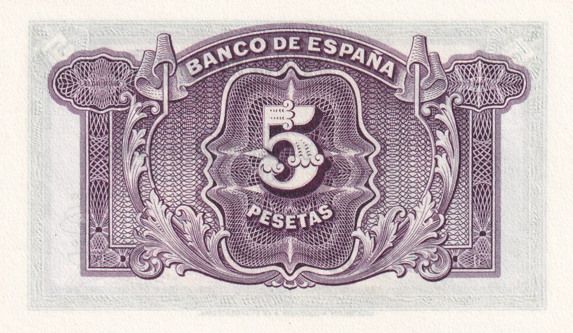 SPAIN P.85 1935 5 Peseta UNC