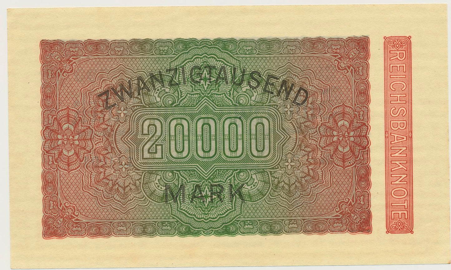 GERMANY P.85e 1923 20,000 Mark AUNC