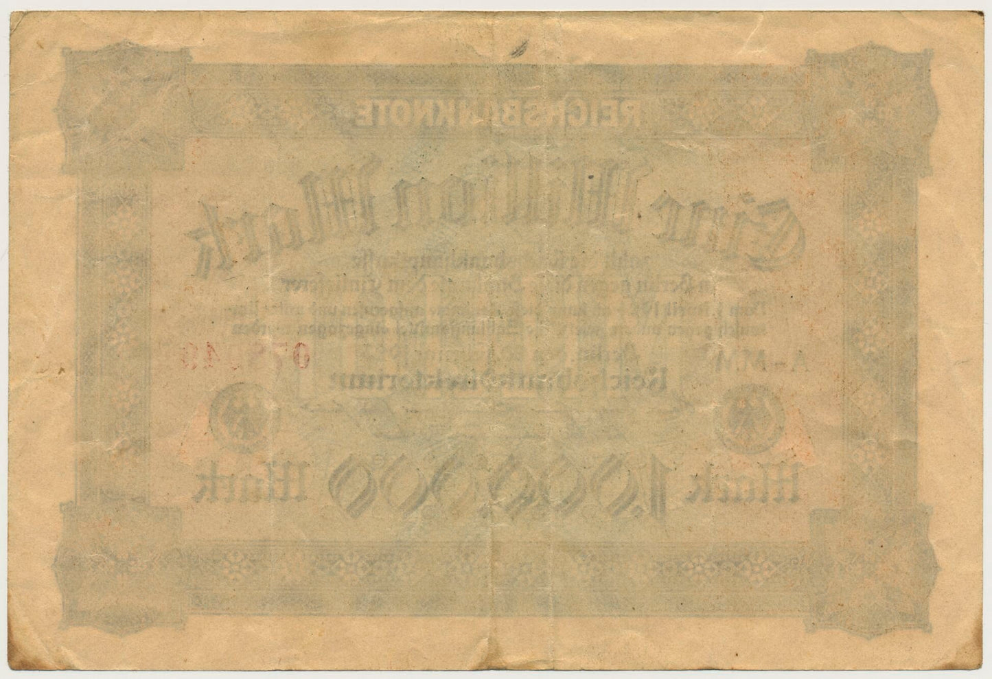 GERMANY P.86a 1923 1,000,000 Mark VF