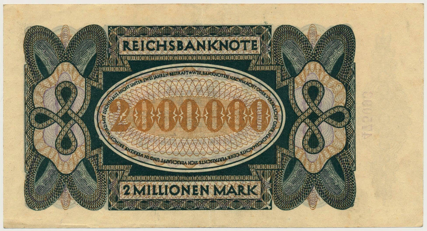 GERMANY P.89 1923 2,000,000 Mark GVF