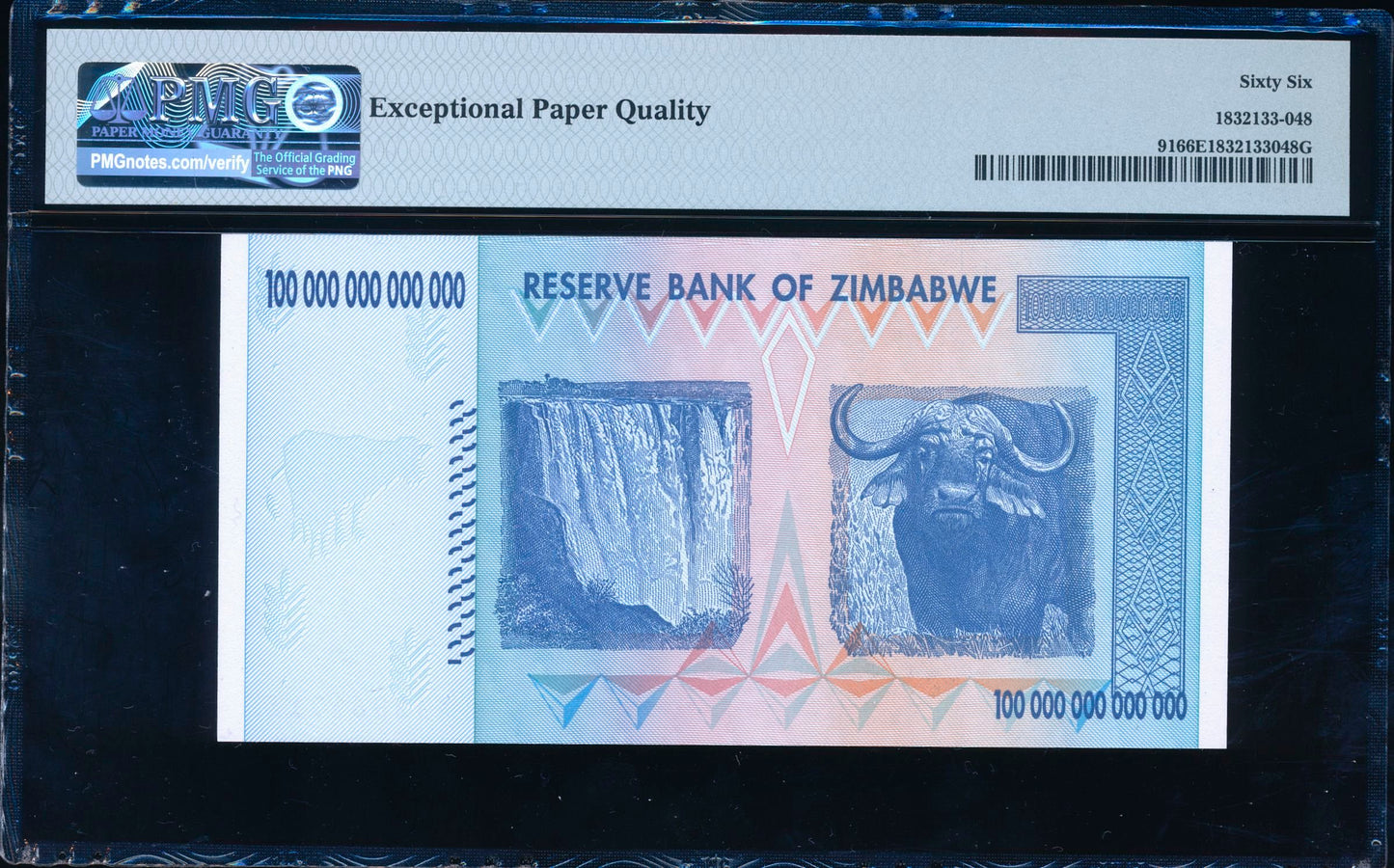ZIMBABWE P.91 2008 100 Trillion Dollars GEM UNC 66 EPQ